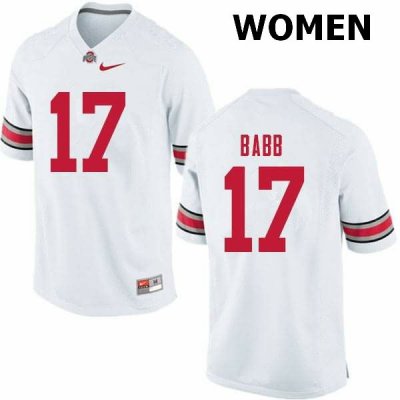 Women's Ohio State Buckeyes #17 Kamryn Babb White Nike NCAA College Football Jersey Style THQ3144ZJ
